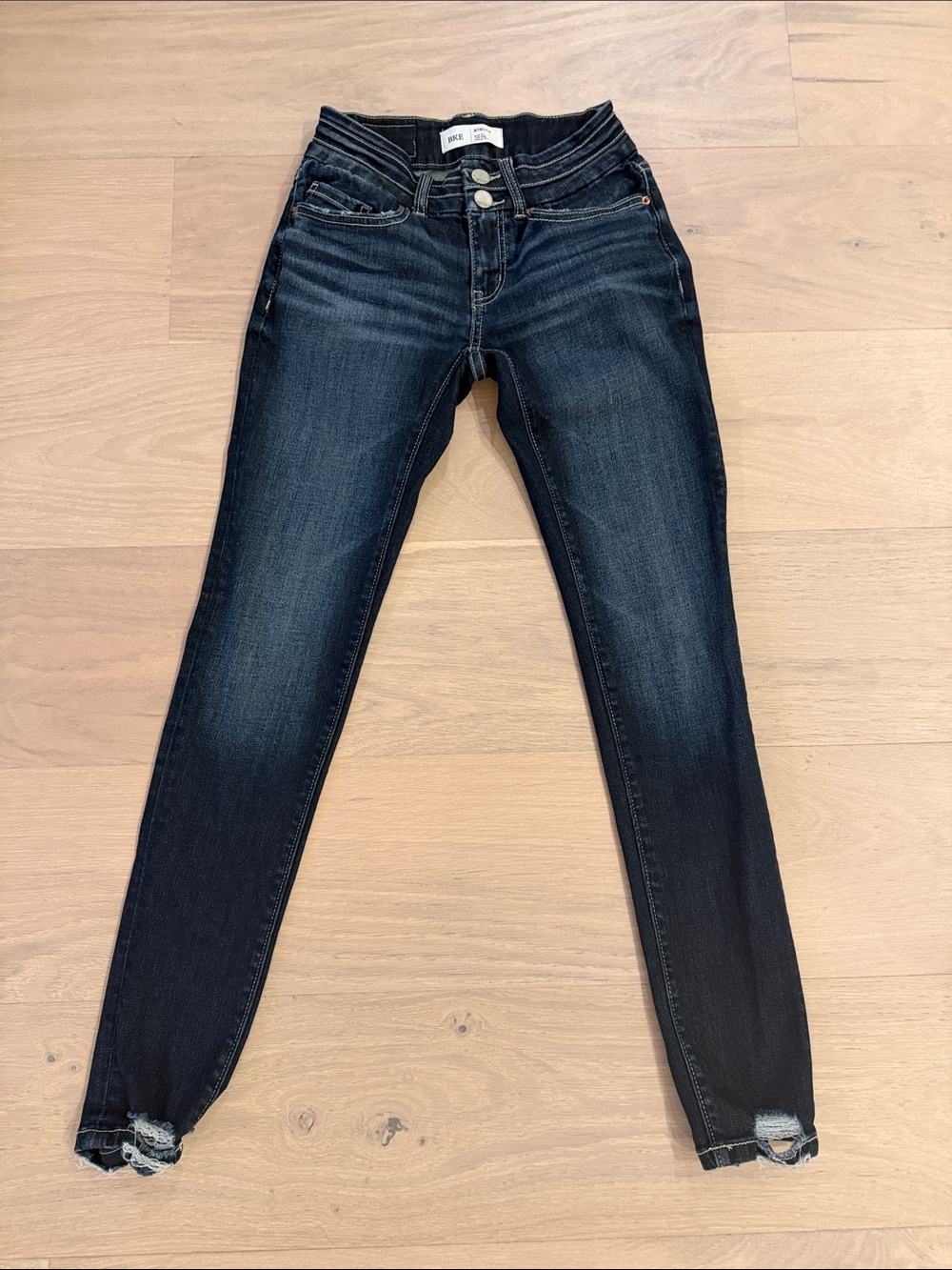 BKE Stella Dark Wash Slim Fit Low Rise Ankle Jeans 24x29
